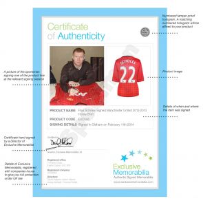 Signed Paul Scholes Memorabilia | Shirts, Boots, Photos, Autographs