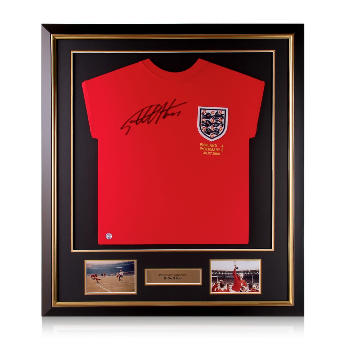 sir geoff hurst signed shirt