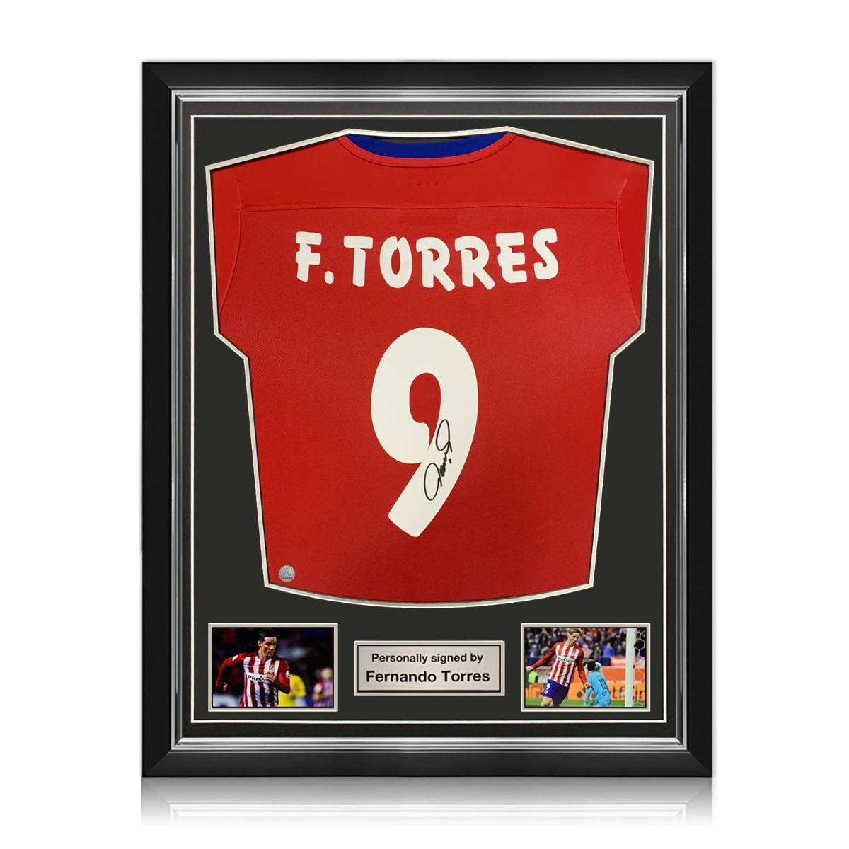 Fernando Torres Signed Atletico Madrid 2015-16 Football Shirt. Superior Frame