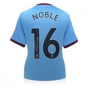 Mark Noble Signed West Ham 2021-22 Football Jersey. Deluxe Frame