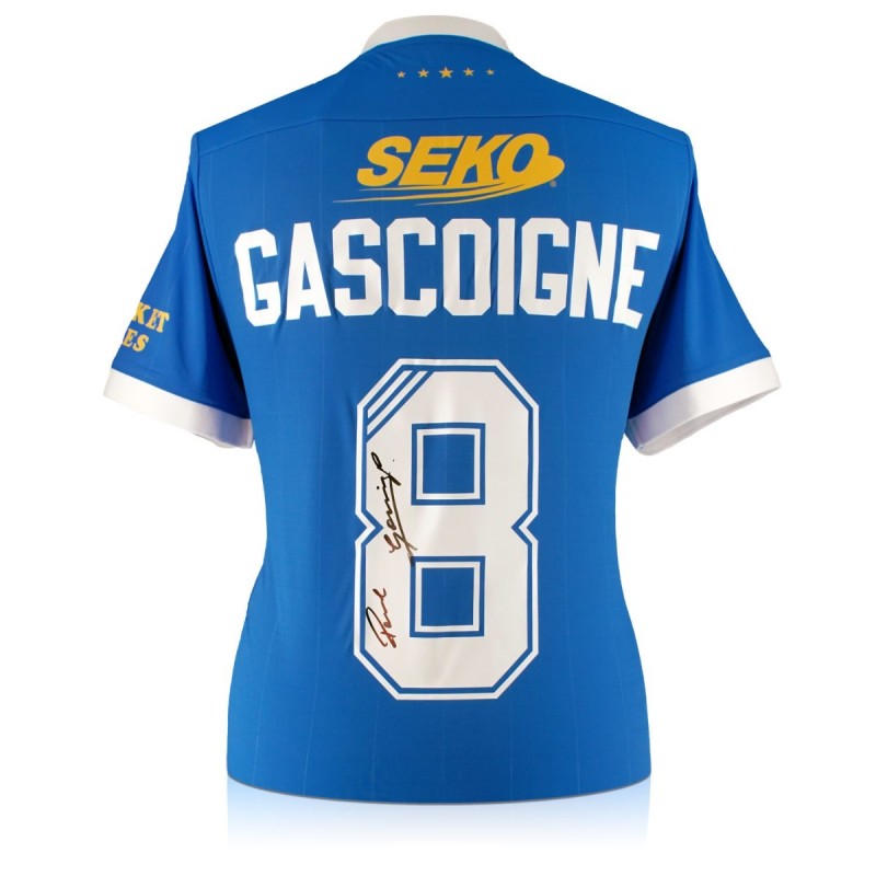 Paul Gascoigne Signed Rangers Shirt - Signed Memorabilia 4U