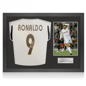 Ronaldo de Lima Signed Real Madrid 2023-24 Football Shirt. Icon Frame