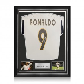 Ronaldo de Lima Signed Real Madrid 2023-24 Football Shirt. Superior Frame