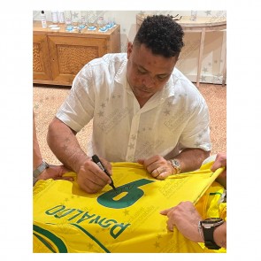 Ronaldo de Lima Signed Original Brazil 1998-00 Football Shirt (Fan Style Print)
